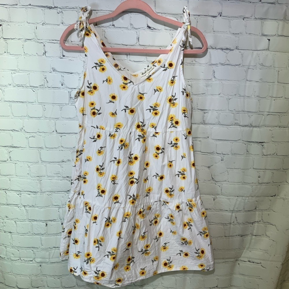 Derek Heart White and Yellow Floral Mini Dress